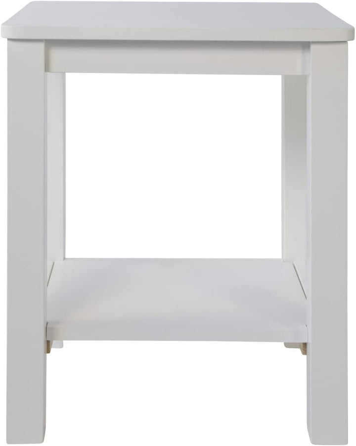 Homestyle4u 2270, Holzhocker Hocker Holz Weiss 2 Stück Sitzhocker 2er Set Tischhocker Kniehocker Kie
