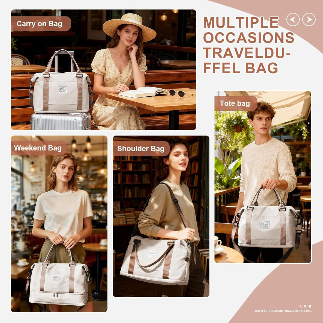 Reisetasche Damen 40x30x20 Ryanair Handgepäck Tasche Sporttasche Weekender Bag Schwimmtasche Wasserd