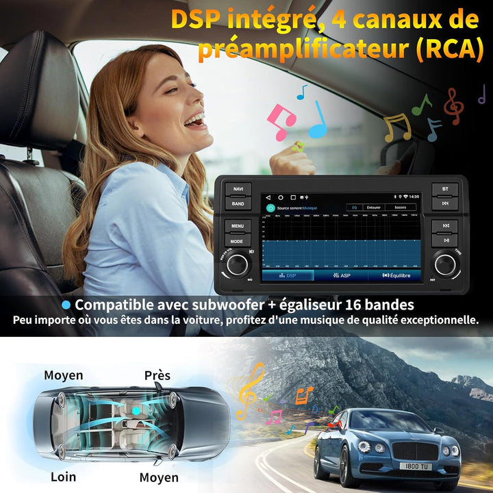 2 DIN Autoradio mit Bildschirm für BMW E46 Sedan Touring Coupé Convertible M3 Compact Rover 75 MG ZT