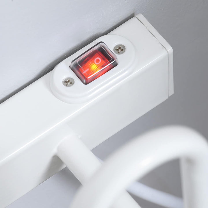 HOMCOM Elektrischer Schuhtrockner 60 W, Wandmontage Stiefelwärmer für 3 Paar Schuhe, Trockengestell
