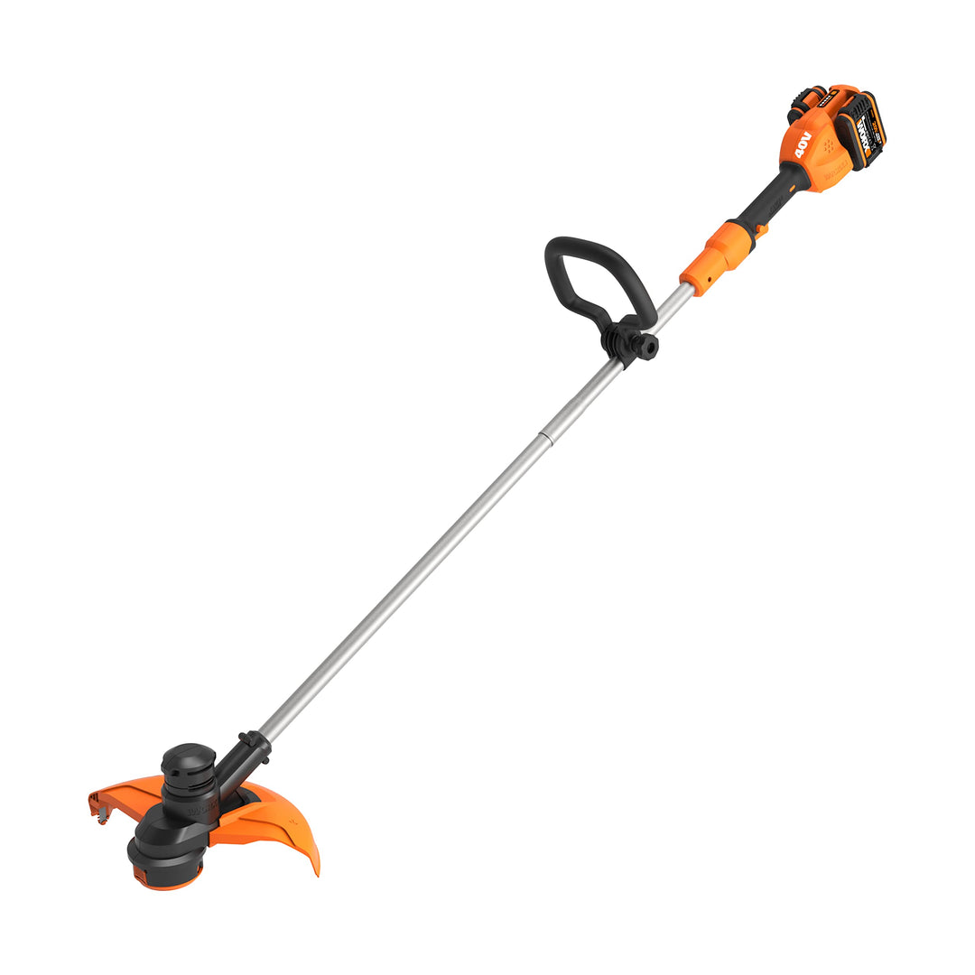 WORX WG183E Rasentrimmer 40 V (2 x 20 V) - Doppelfaden & Doppelleistung - Schnittdurchmesser 33 cm -