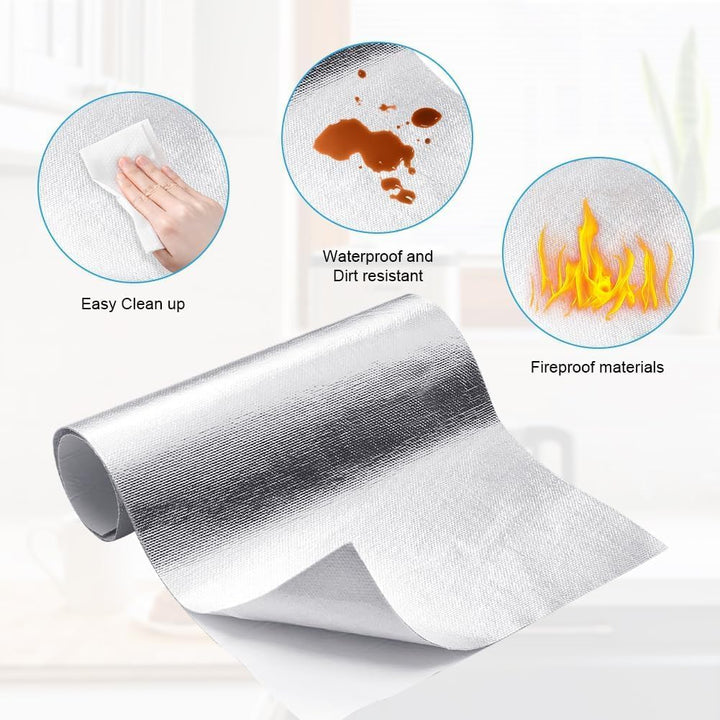 DASIAUTOEMHitzeschutzmatte, Selbstklebend Kleberücken Aluminium Glasfaser Blatt Aluminisierte Hitzes