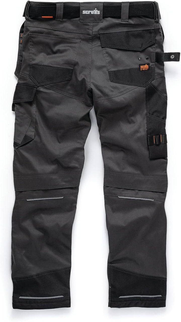 Scruffs Arbeitshose mit Holstertaschen „Pro Flex Plus“ Anthrazit 36W / 32L, Anthrazit 36W / 32L