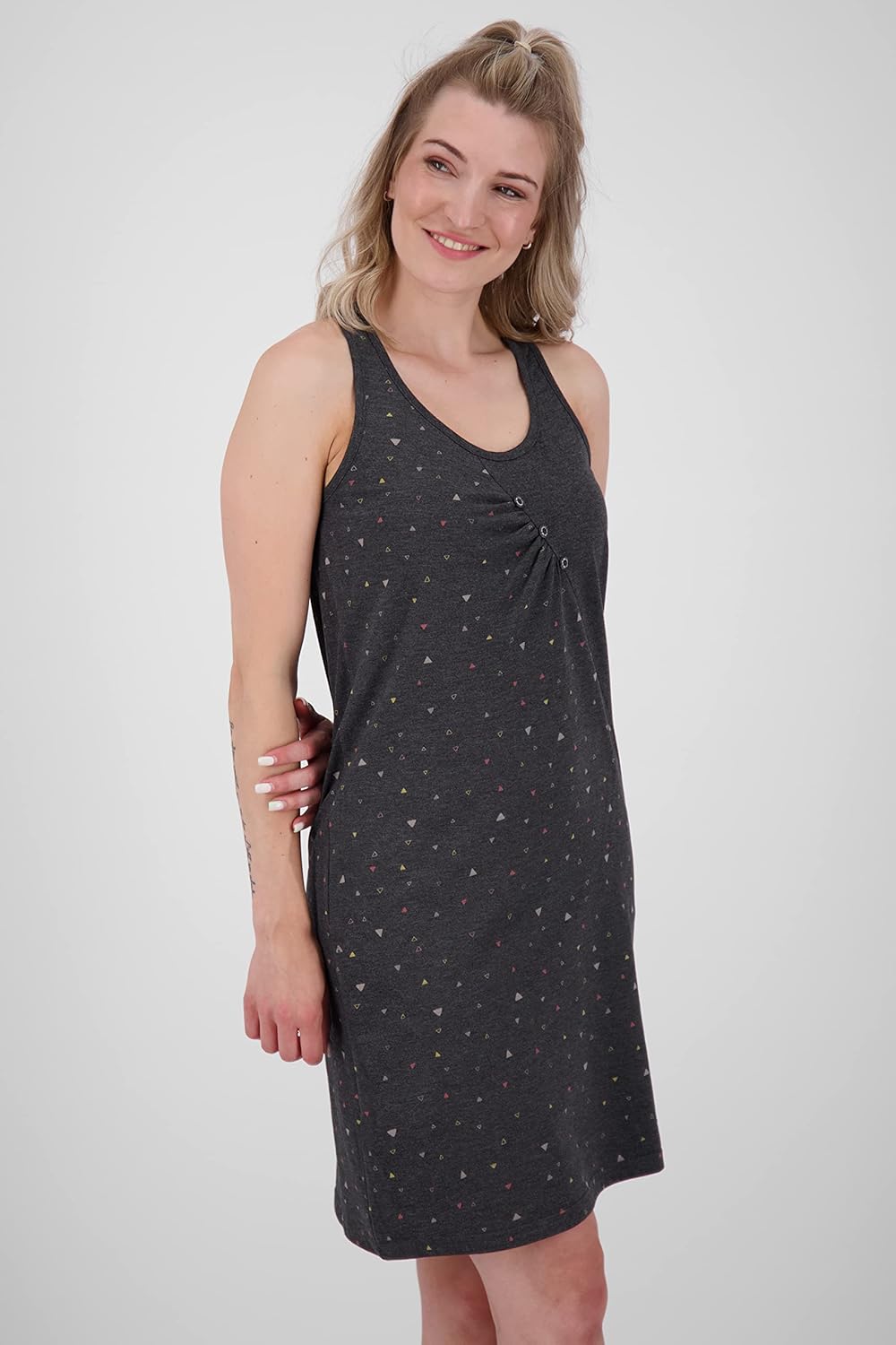 ALIFE and Kickin CameronAK B Top Dress Damen Sommerkleid, Kleid M Moonless Melange, M Moonless Melan