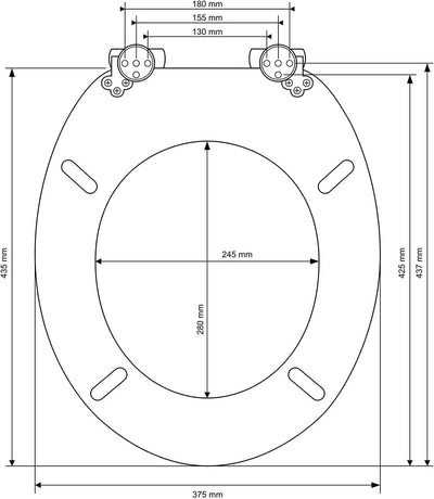 SAINOS,WC Sitz mit Absenkautomatik,Toilettendeckel aus Holz,Stabile Qualität,Einfache Reinigung 175f