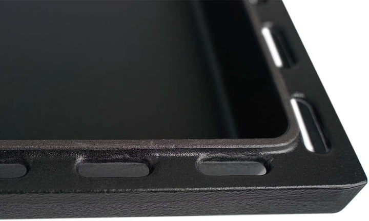 SANTOS einsetzbare Guss Grillpfanne/Einsatzpfanne - Gusseisen Grill Plancha - 37,7x 42,8x4,6cm - SAN