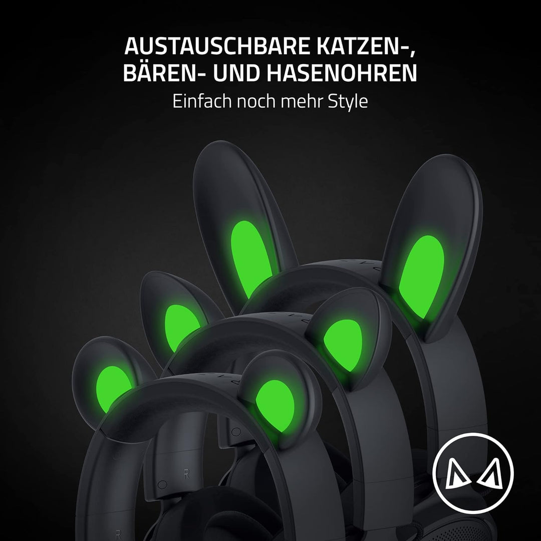 Razer Kraken Kitty Edition V2 Pro - Kabelgebundenes RGB-Headset mit austauschbaren Ohrhörern (Reakti
