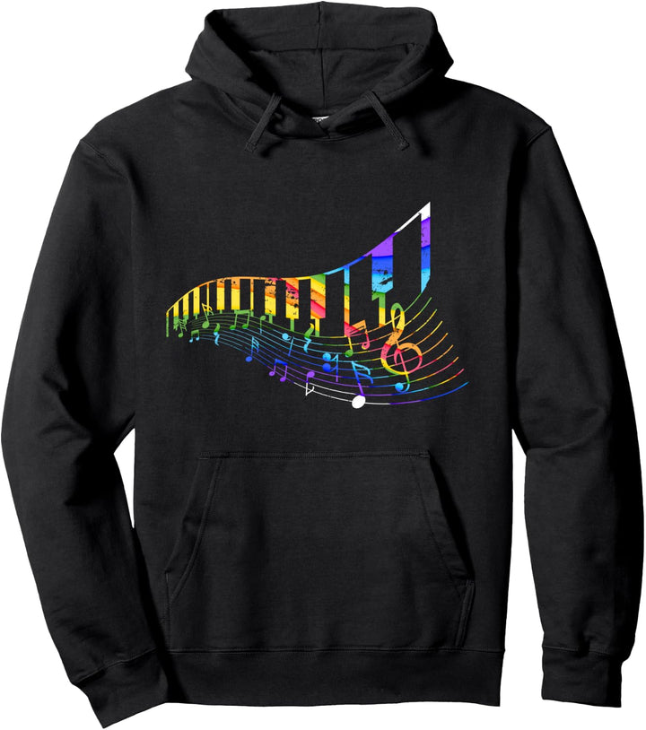 Klassische Musik Noten Geschenk für Pianist Klavier Pullover Hoodie