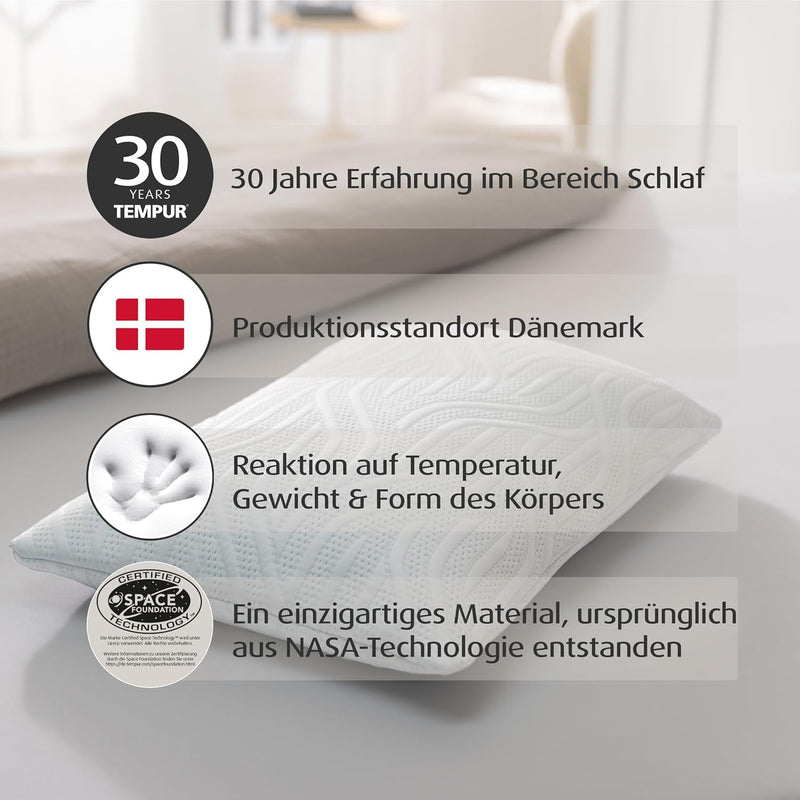 TEMPUR Comfort Air Soft Schlafkissen, atmungsaktives Kopfkissen für jede Schlafposition, MADE IN GRE