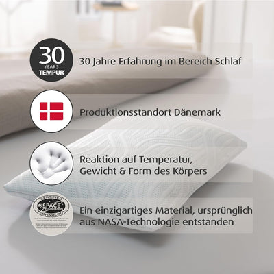 TEMPUR Comfort Air Medium Schlafkissen, atmungsaktives Kopfkissen für jede Schlafposition, MADE IN G