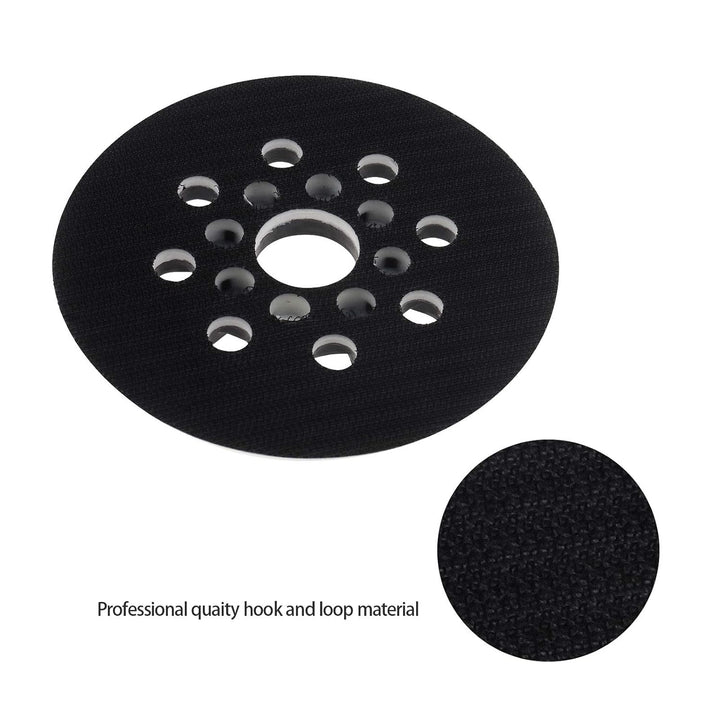 125 mm Klett-Schleifunterlage, Ersatzteil, kompatibel mit Bosch GEX125-1A PEX220 PEX220A Skil 7402 7