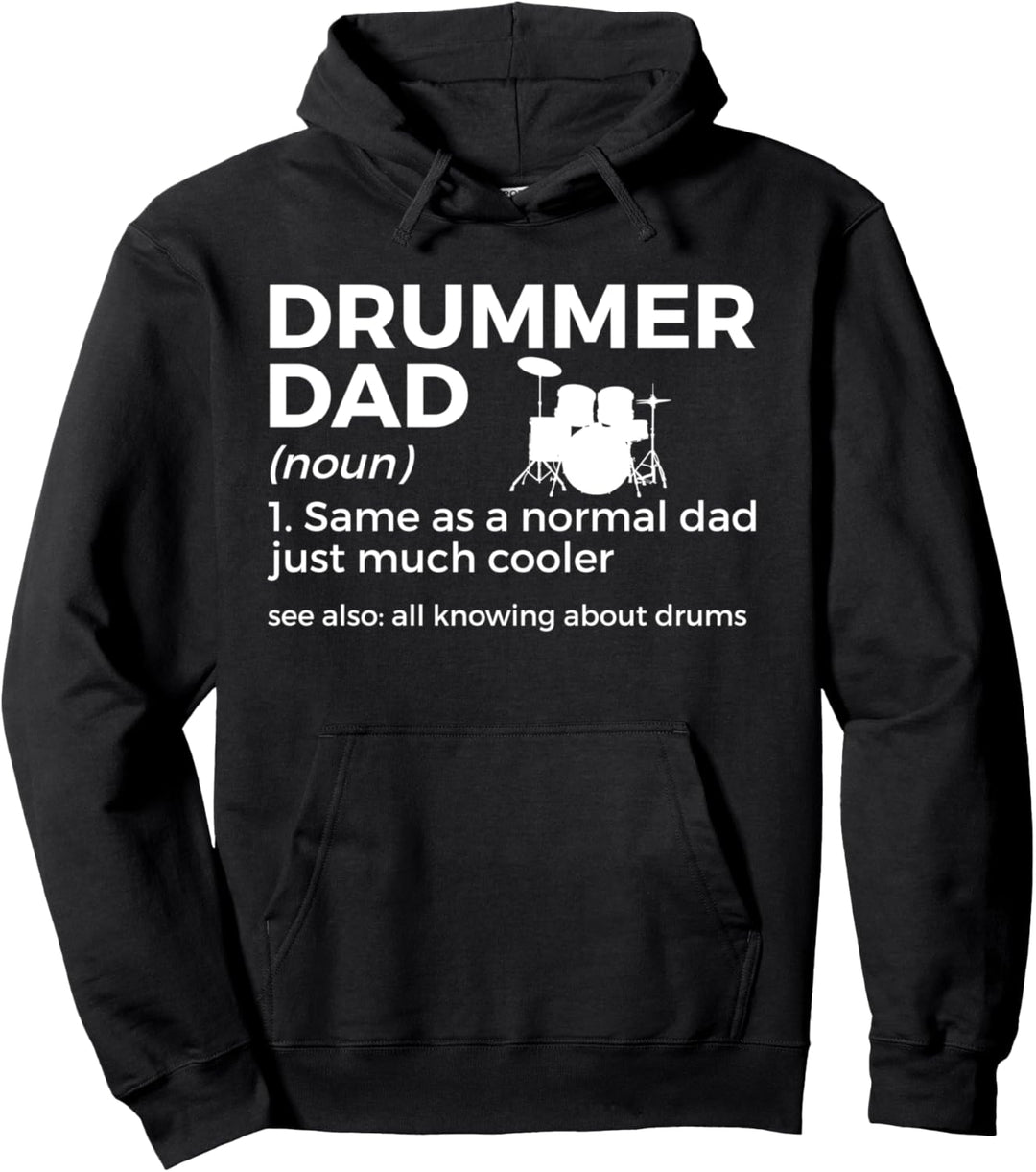 Funny Drummer Dad Definition Drumming Percussionist Vater Pullover Hoodie