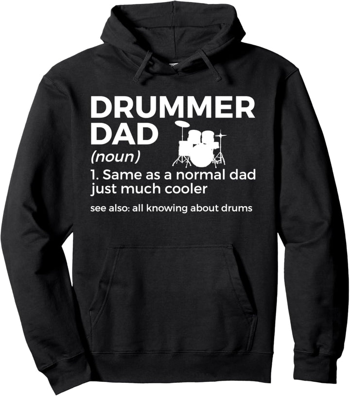 Funny Drummer Dad Definition Drumming Percussionist Vater Pullover Hoodie