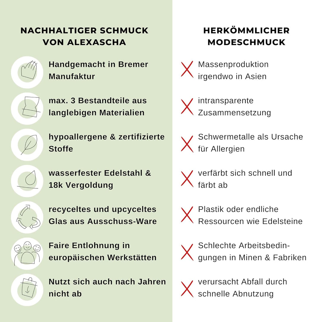 Hängende Ohrringe grasgrün • Nickelfreie Ohrhänger Silber • Hängeohrringe mit Verschluss • Nachhalti