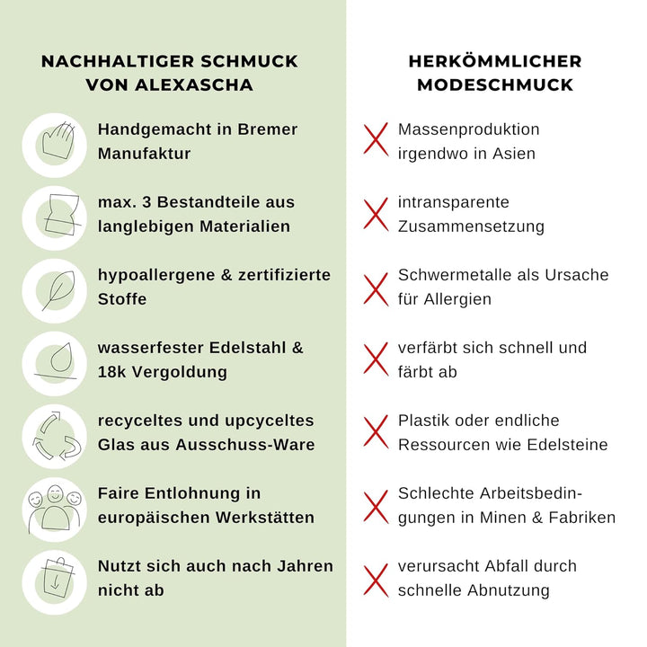Hängende Ohrringe grasgrün • Nickelfreie Ohrhänger Silber • Hängeohrringe mit Verschluss • Nachhalti
