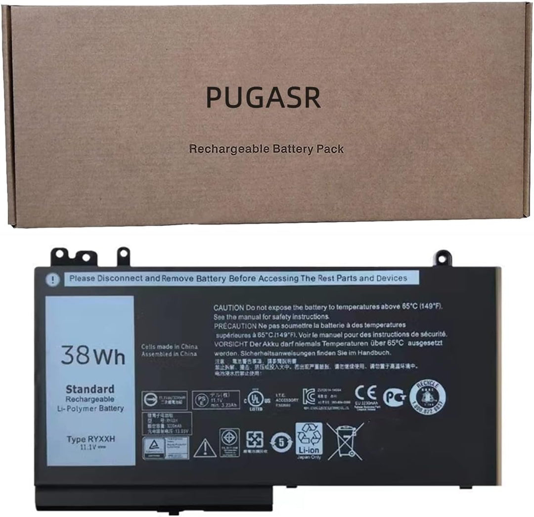 PUGASR RYXXH Laptop Akku Kompatibel mit Dell Latitude E5250 (P25S001) Latitude E5450 E5550 Latitude