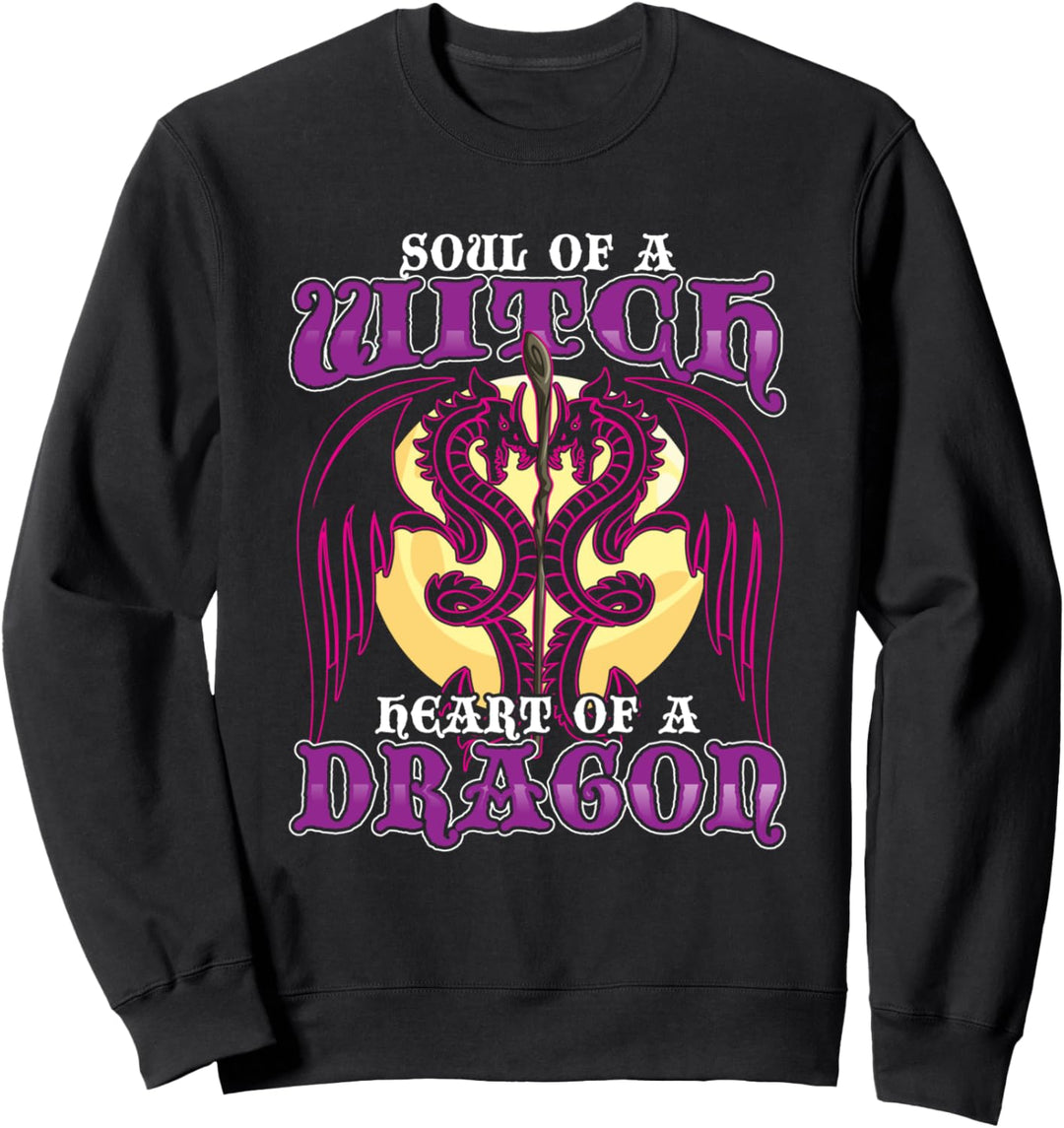 Seele einer Hexe Herz eines Drachen - Halloween Mythisch Sweatshirt