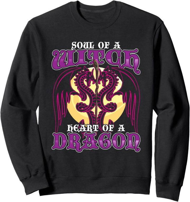 Seele einer Hexe Herz eines Drachen - Halloween Mythisch Sweatshirt