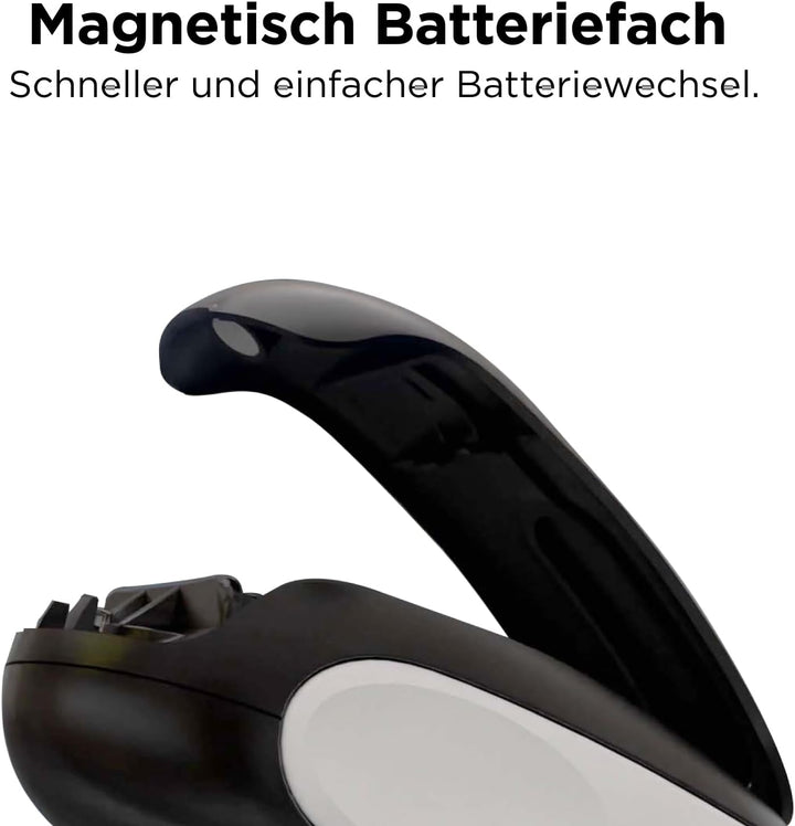 Kitchen Mama One-To-Go Elektrischer Dosenöffner – Dosenöffnen mit einem Tastendruck (Auto-Stopp), Do