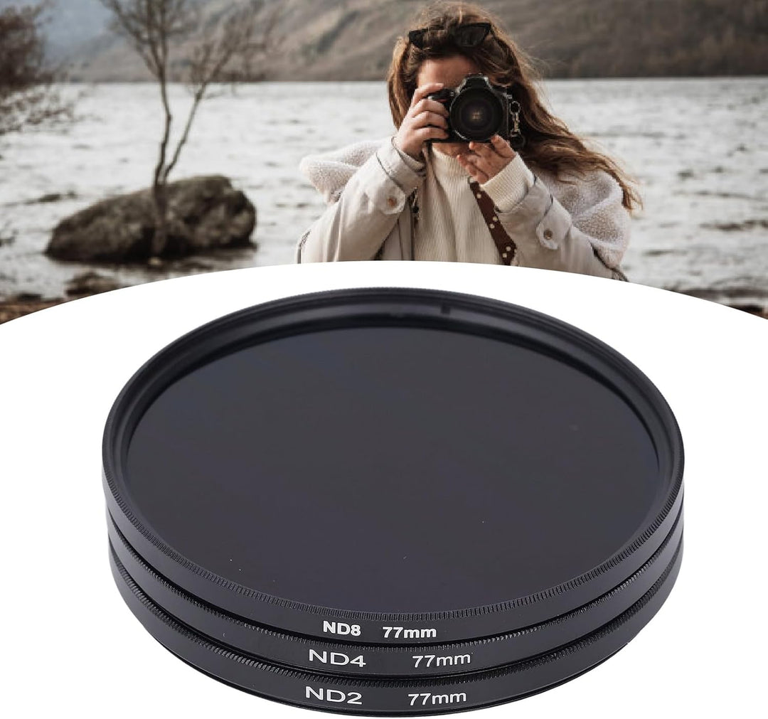 ND-Filterset, mit ND2-Filter, ND4-Filter und ND8-Filter, HD-Mehrschichtbeschichtung, Anti-Überbelich