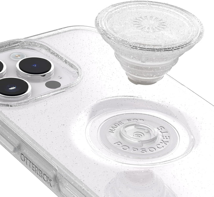 OtterBox Transparente Schutzhülle für iPhone 14 Pro (nur) Otter + Pop Symmetry Serie – Stardust-Pop