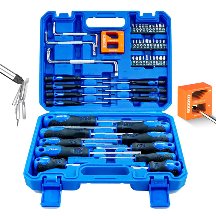 SORAKO Schraubendreher Set, 51PCS Feinmechaniker Schraubendreher Set Magnetisch für Heimwerk, Renovi