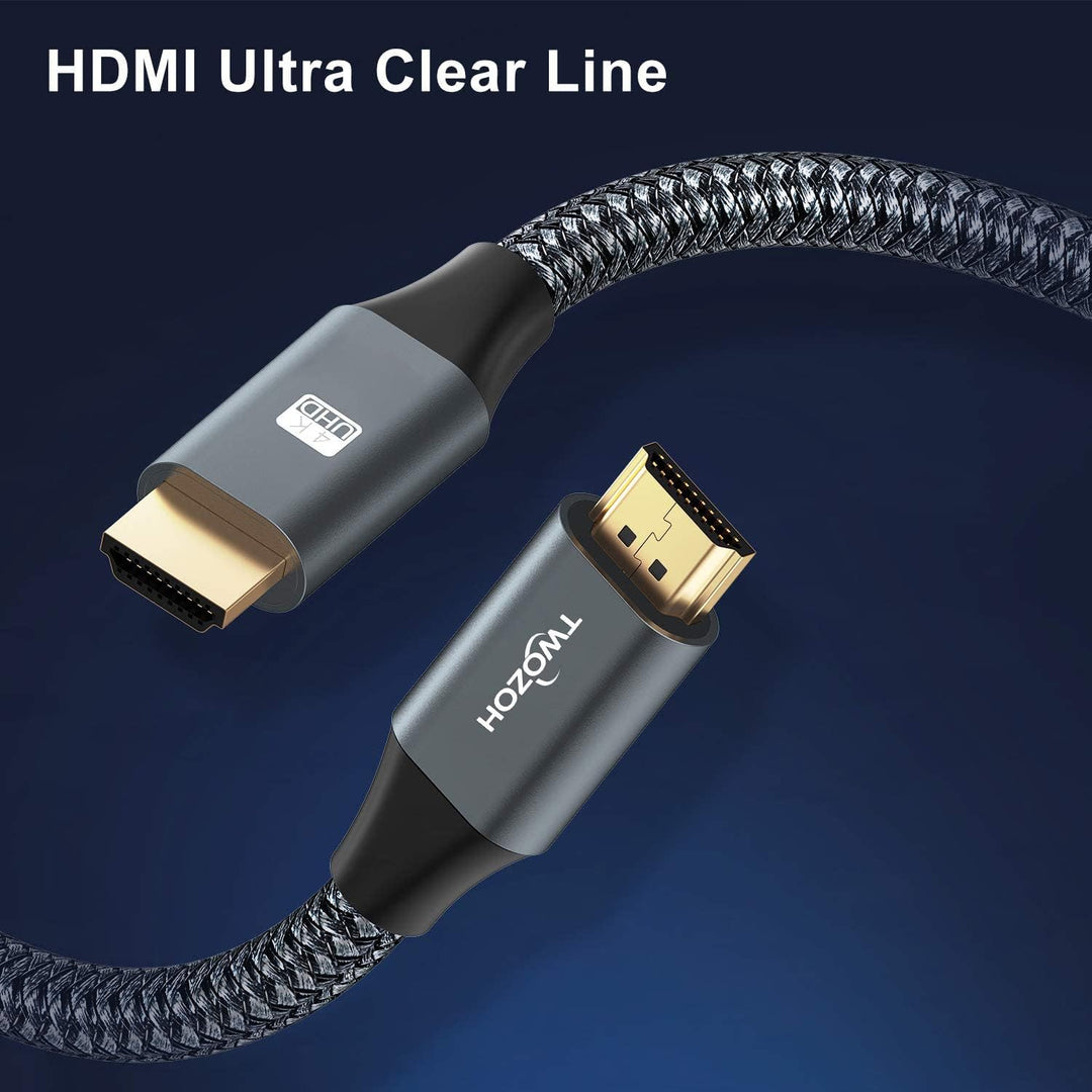 Twozoh 4K HDMI Kabel 10M, HighSpeed 18Gbps HDMI auf HDMI Kabel, geflochtenes 2.0 HDMI-Kabel Kompatib