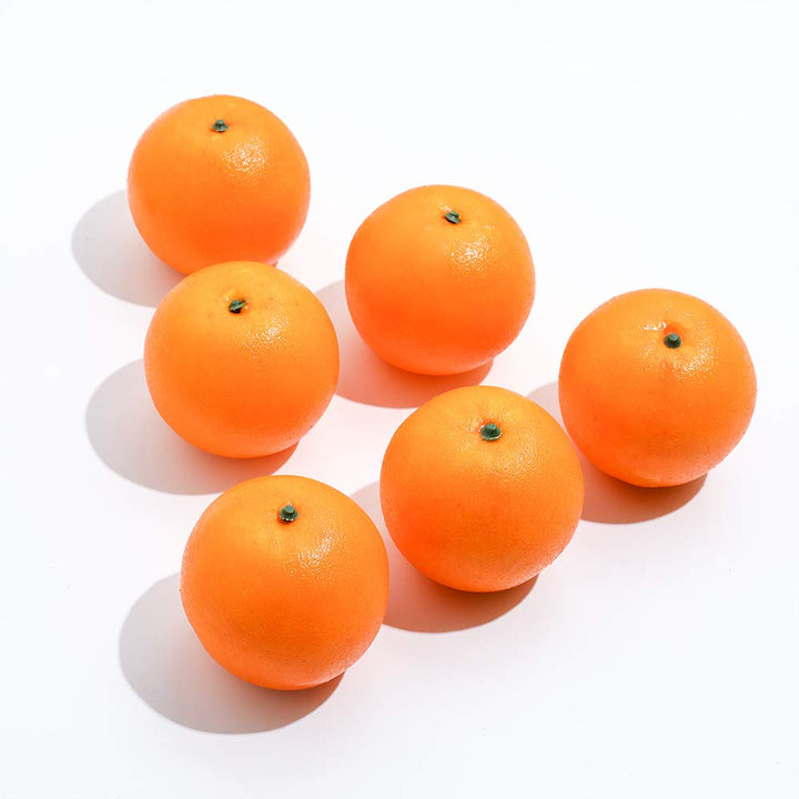 Veryhome 6 Stück künstliche orangefarbene künstliche Früchte aus Kunststoff für Zuhause, Haus, Küche