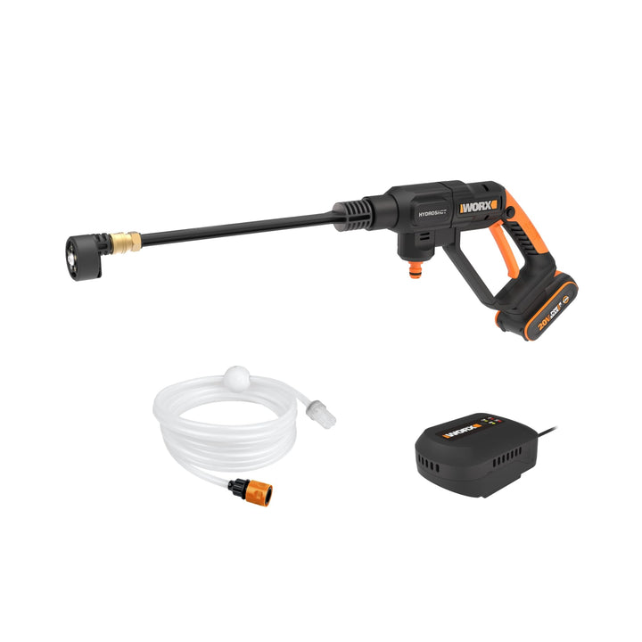 WORX WG621E Akku Hochdruckreiniger 20V, 24 bar, 185 l/h, selbstansaugend, 5 Sprühmodi Dank 5-in-1 Dü