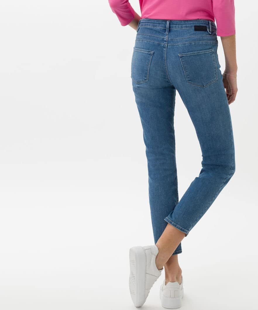 BRAX Damen Style Shakira S Verkürzte Light Denim Jeans 26W / 32L Used Summer Blue, 26W / 32L Used Su