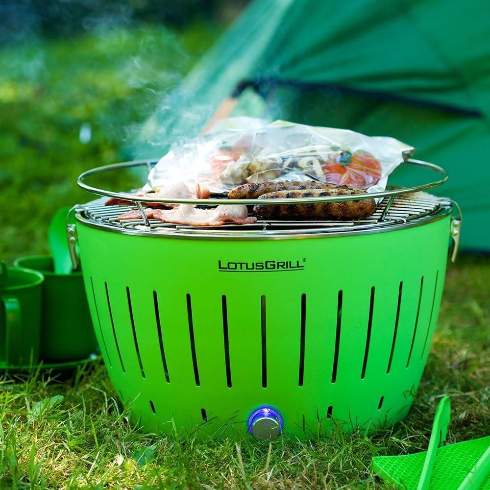lotus grill bbq in green with free lighter gel & charcoal Lotus Standard, Lotus Standard