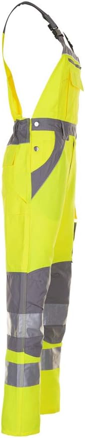 Planam Grösse 46 Unisex Plaline Warnschutz Latzhose gelb zink Modell 5621 46 Gelb/Zink, 46 Gelb/Zink
