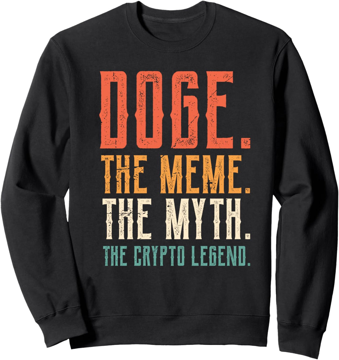 Retro Dogecoin Shirt, Doge The Meme The Myth The Crypto Sweatshirt
