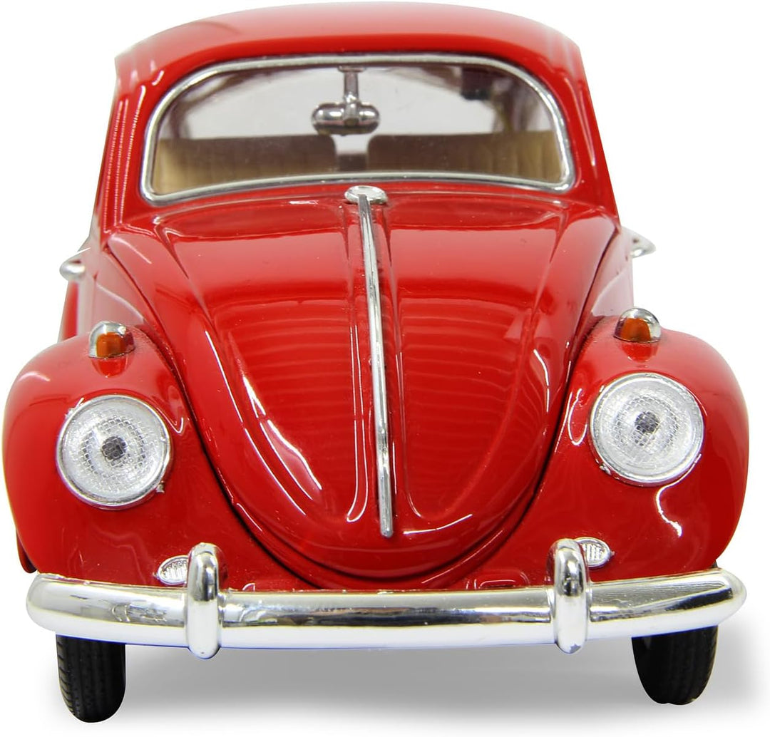 JAMARA 405110 - VW Käfer 1:18 RC Diecast 27MHz - Kultfahrzeug mit Gummi-Bereifung, öffnen von Türen,