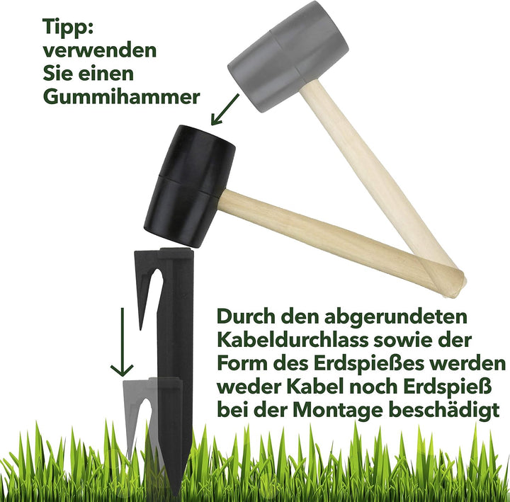 50m Begrenzungskabel + 150 Erdspiesse für Mähroboter Rasenmäher Rasenroboter Zubehör Set Begrenzungs