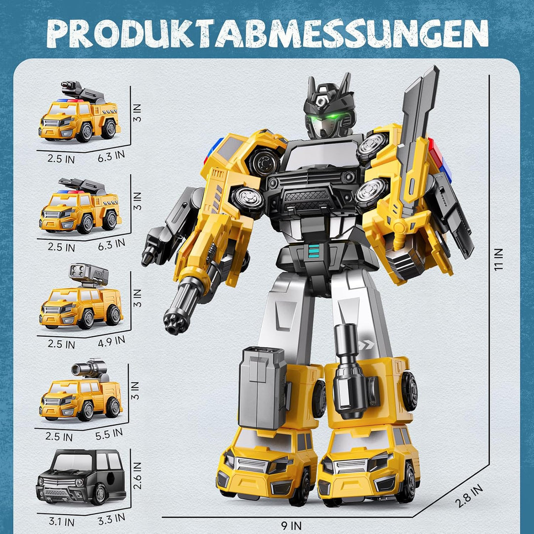 5In1 Transform Spielzeug füR Kinder,Abnehmbarer LKW Verwandelt Sich in Transforming Roboter,Robot Sp