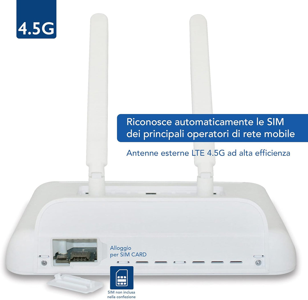 Digicom 4G+ LiteRoute Plus Router 4.5G CAT6 300Mbps, WLAN AC1200 Dual-Band, 4 Ports (3LAN - 1LAN/WAN
