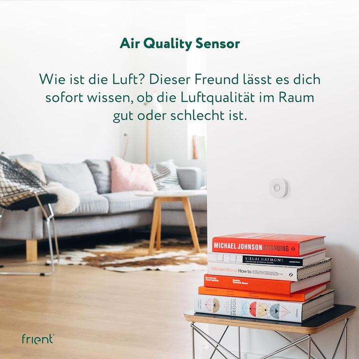 frient Air Quality Sensor | Luftqualitätsmesser | Funk VOC-, Feuchtigkeits-, und Temperaturmesser |