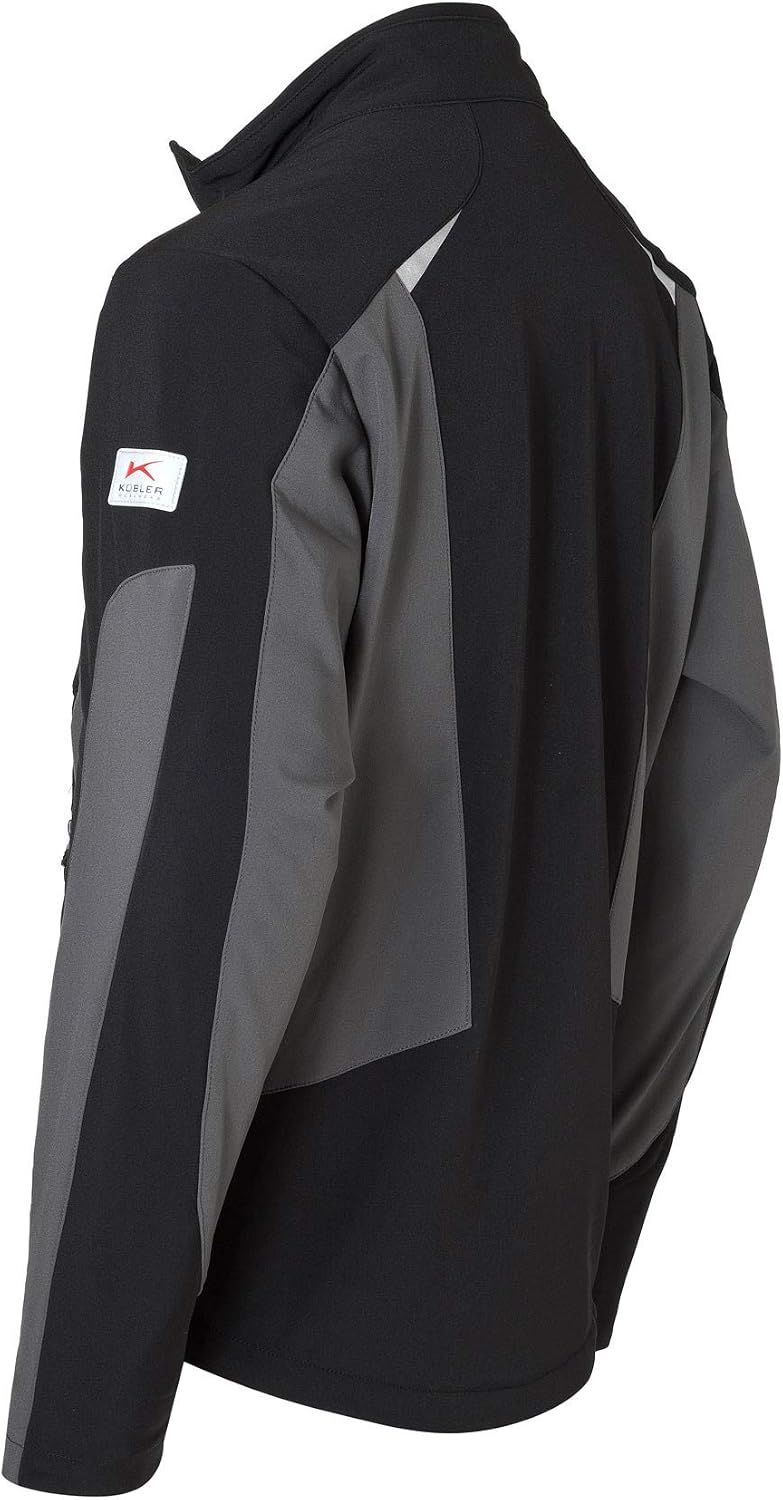 KÜBLER Workwear | Softshell Arbeitsjacke | schwarz/kbl.blau | Grösse S XS schwarz/kbl.blau, XS schwa
