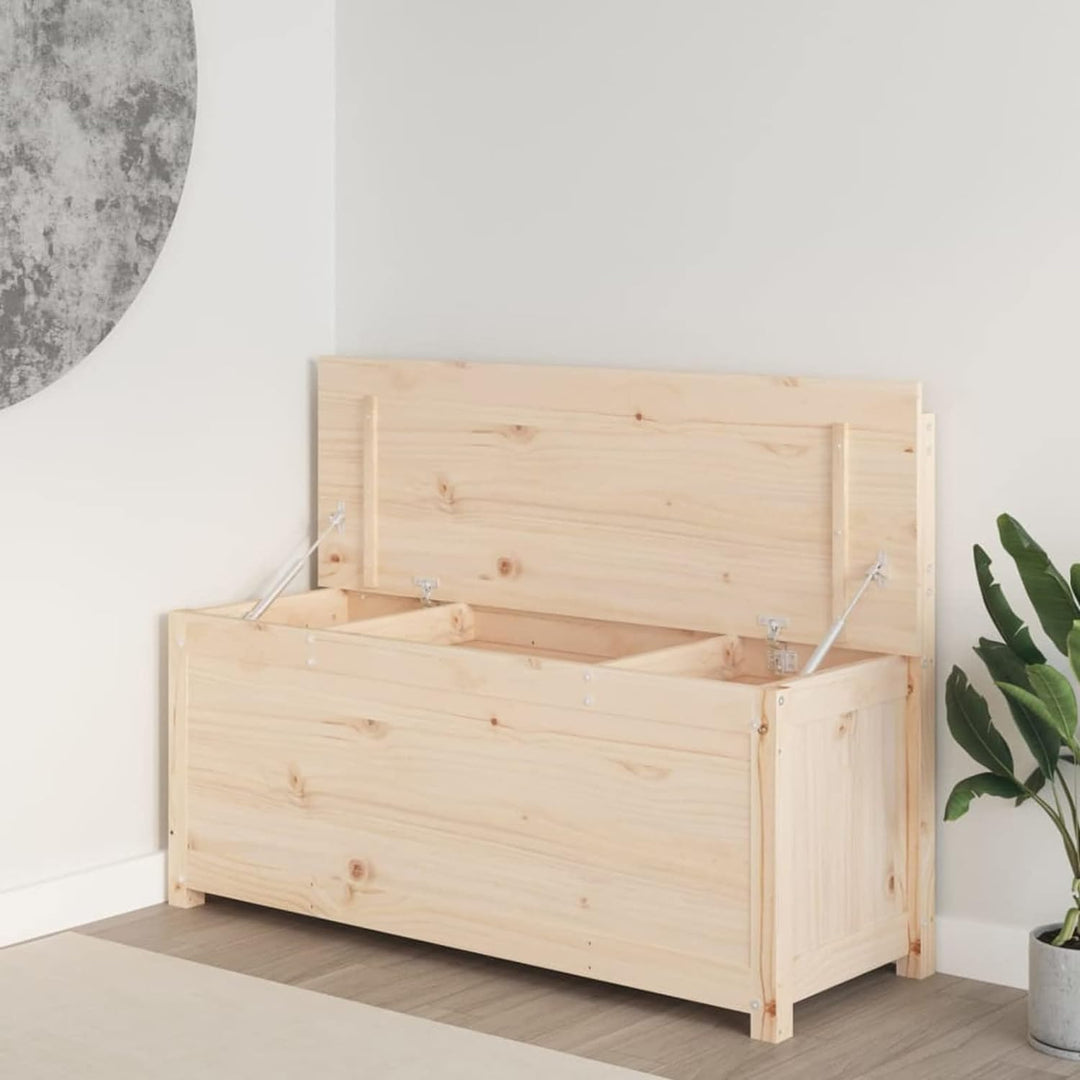 Festnight Sitzbank mit Stauraum Holz Truhenbank Holz Gartenbank Kissenbox mit Stauraum Holzbank Truh