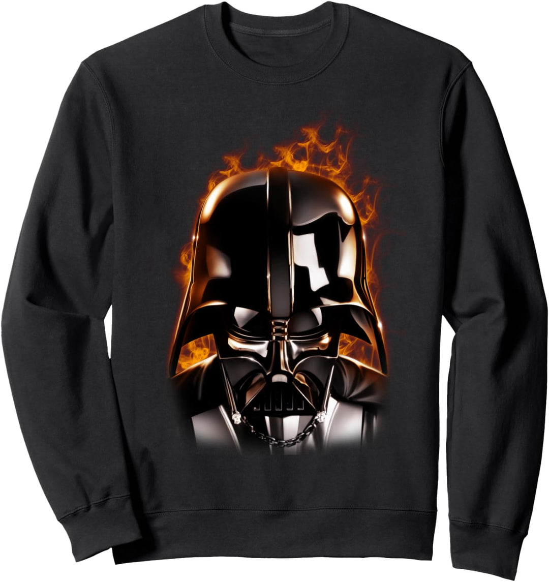 Star Wars Darth Vader On Fire Face Portrait Sweatshirt