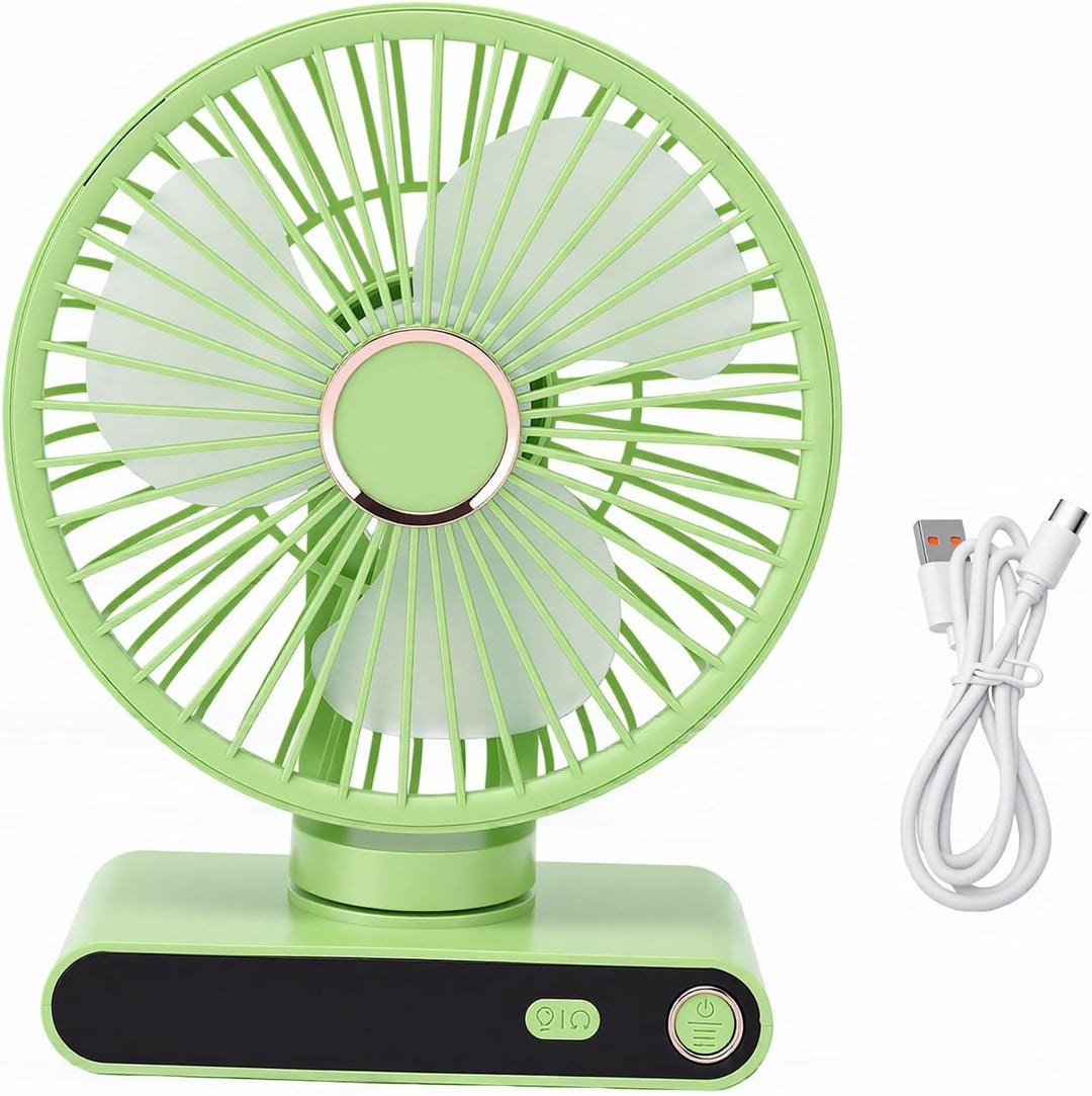 XUMIUZIY Kompakter Wandventilator mit Licht, 5 Geschwindigkeiten, Einstellbare Kühlung für Wohnheim,