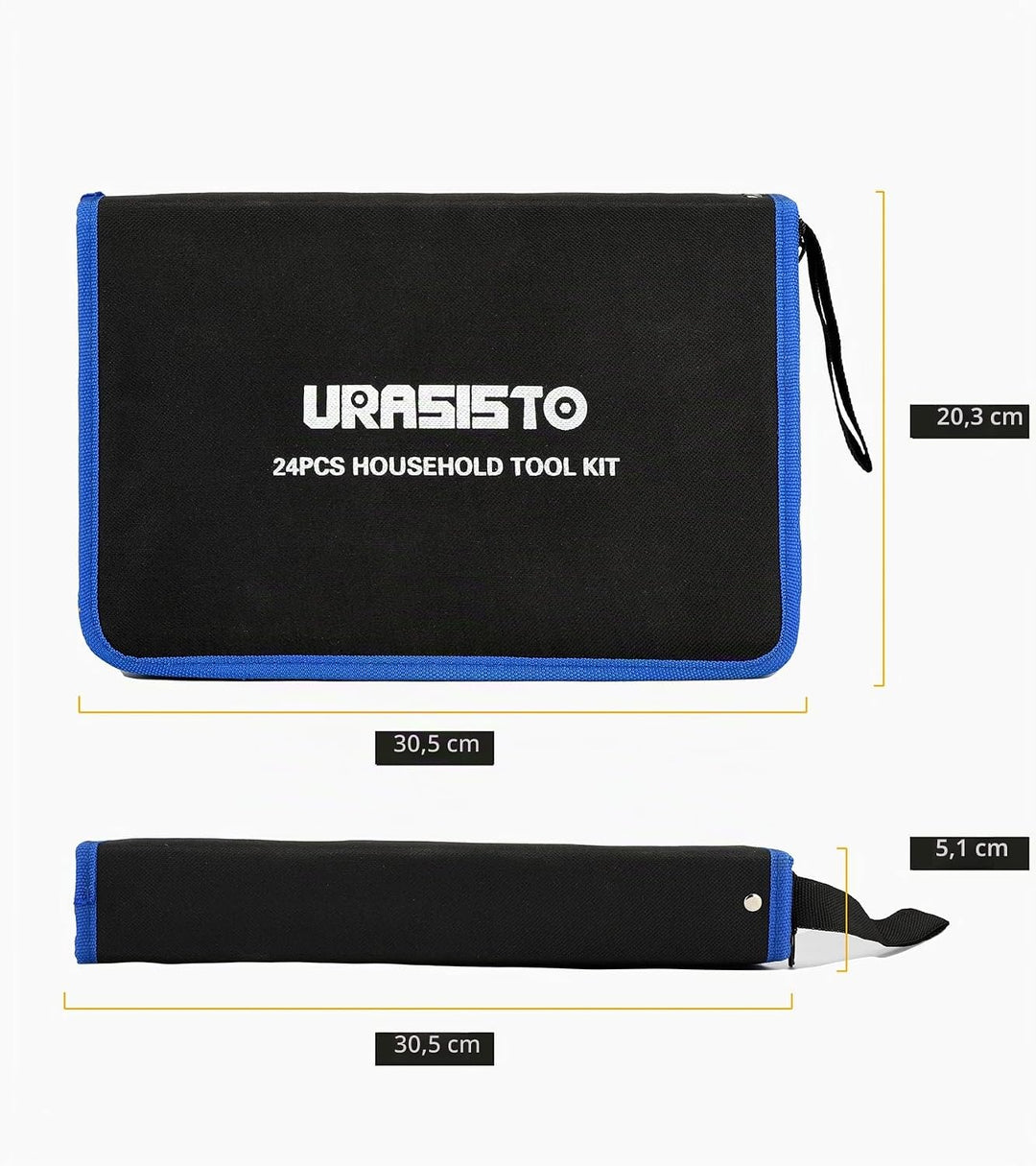 Werkzeugset Universal und Haushalts-Werkzeugkoffer 24-teilig Werkzeugsatz Mechaniker, perfekt für le