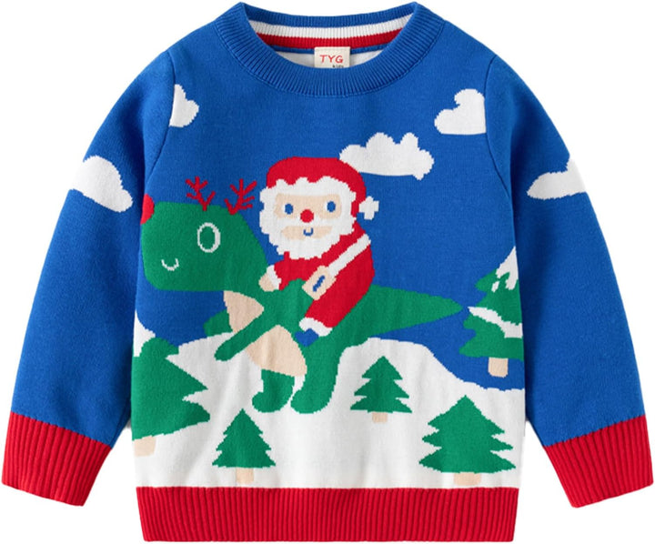 Minizone Baby Winter Strickpullover Weihnachten Langarm Sweatshirts Warme Kleidung 1-6 Jahre 1-2 Jah