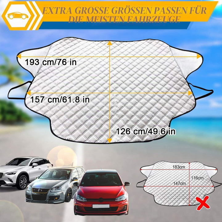 WIN.MAX Frontscheibenabdeckung Auto Scheibenabdeckung Faltbar Sonnenschutz Winter Windschutzscheiben