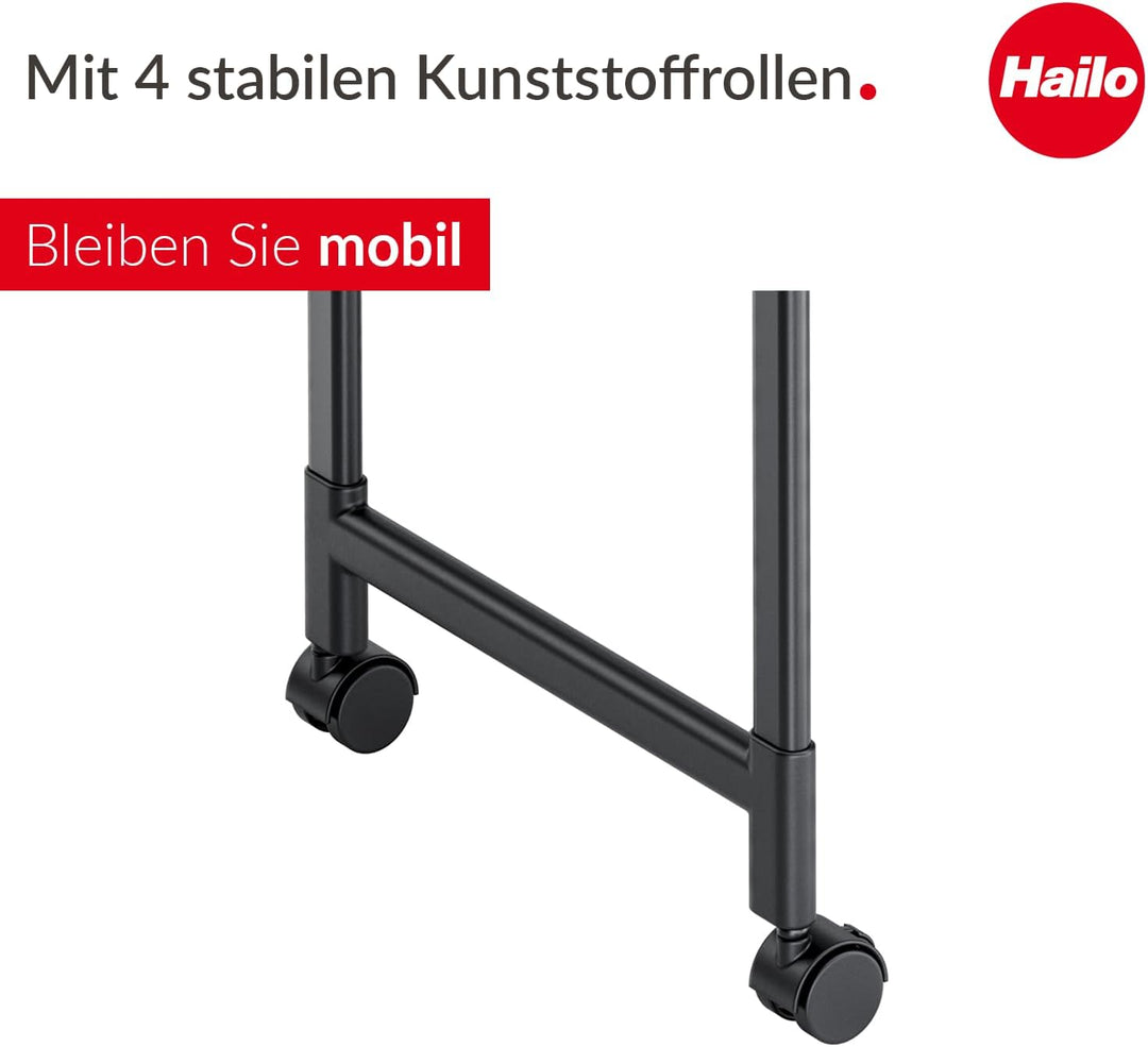 Hailo Quickboard – Mobile Universalablage mit Rollen - klappbar & platzsparend - vielseitig einsetzb