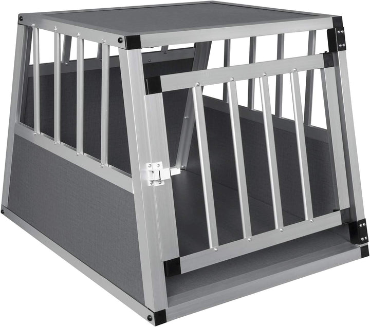 EUGAD Hundetransportbox Aluminium, Hundebox Auto Kofferraum für mittlere/kleine Hunde,Autotransportb
