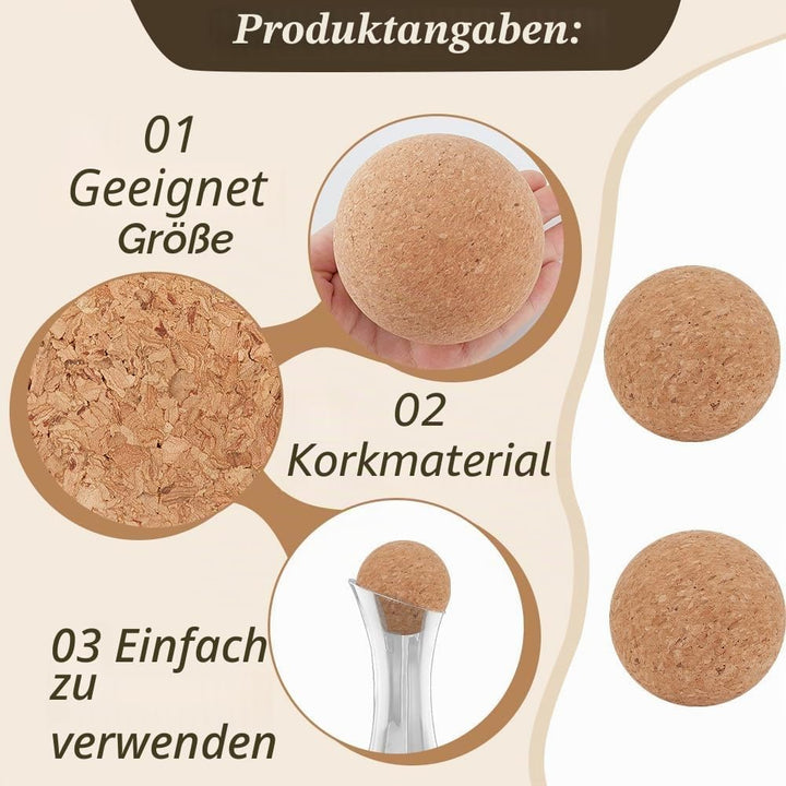 OLYCRAFT 4 Stück 7 cm Weinkorkenkugel Holzkorkenkugel Stopper Für Weindekanter Karaffe Flasche Ersat