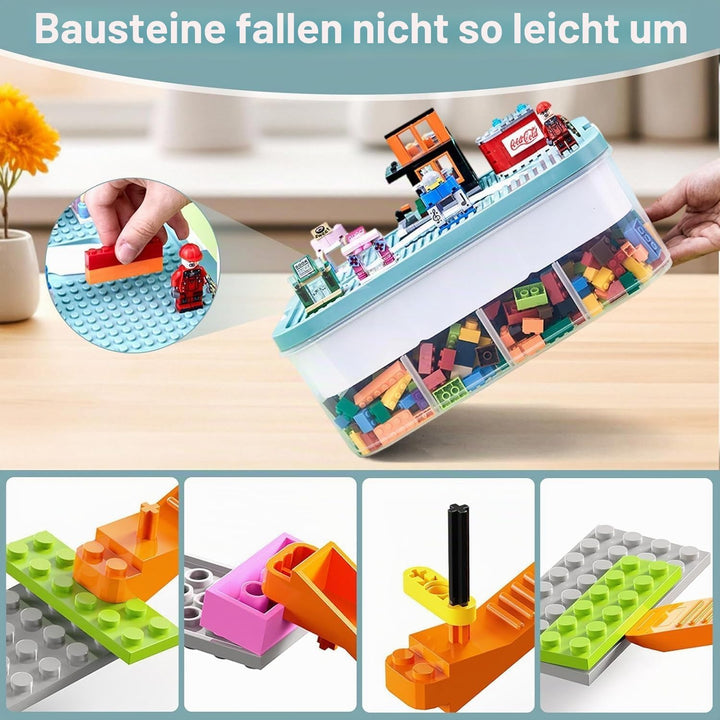 Aufbewahrungsbox Bausteine Aufbewahrungsbox mit Deckel,Kunststoff Sortierboxen Spielzeug Transparent