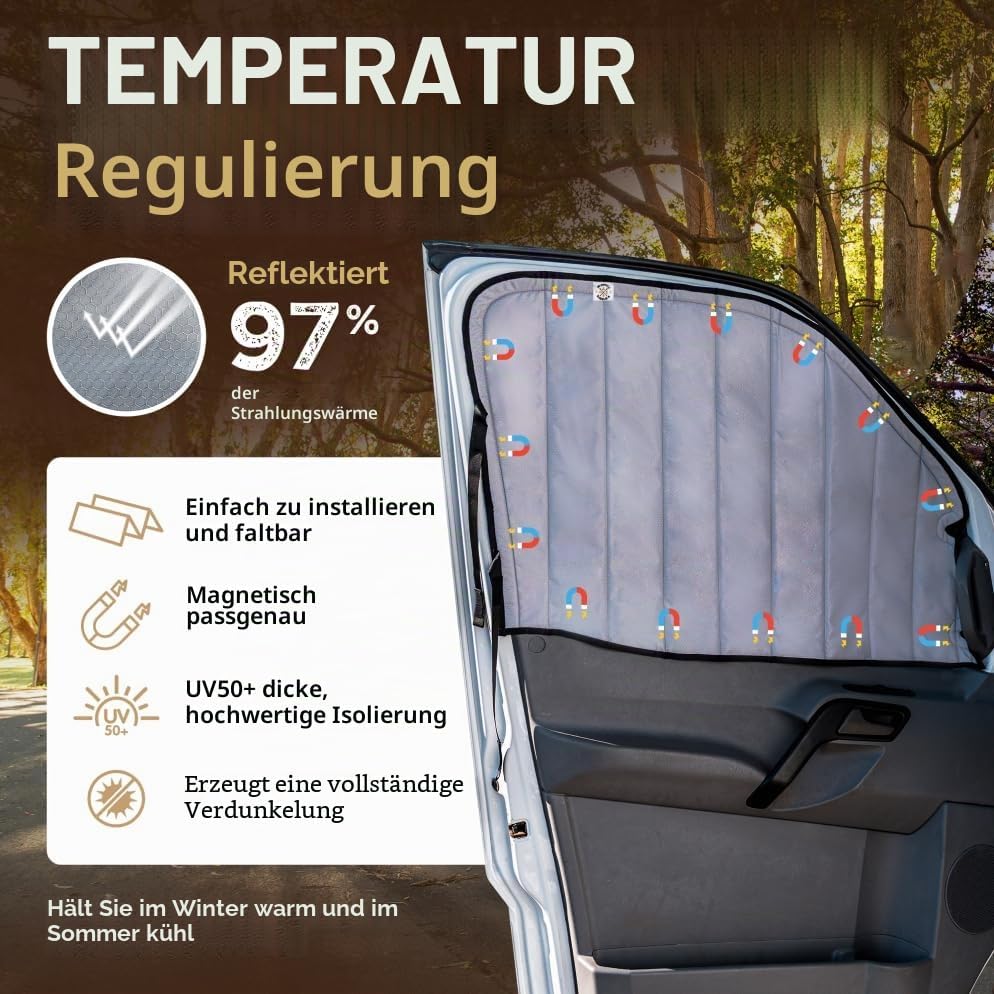 Living in a Bubble Verdunkelungs-Frontfensterabdeckung für Sprinter (2007-2018) - Ihr Vanlife-Essent